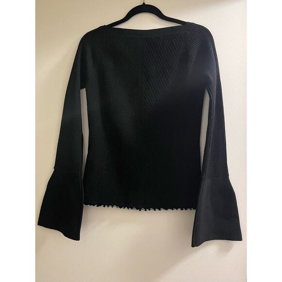 3.1 PHILLIP LIM Ribbed Square Neck Sweater Sz M - Picture 9 of 9